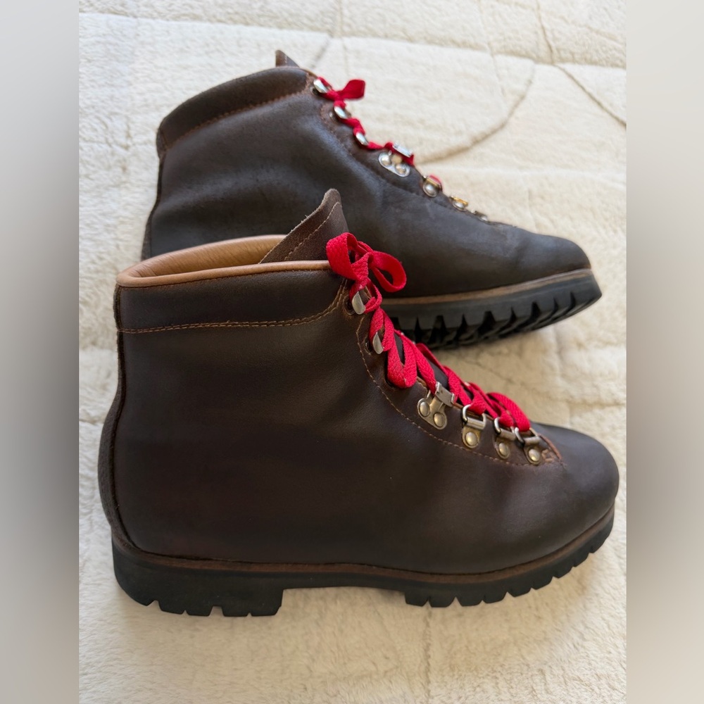 VINTAGE 70s! Pivetta Italy for DMC Rough-out Leather Hiking Engineering Boots 9 - Picture 5 of 12
